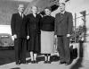 Treffen anläßlich Robert Forbergers Beerdigung 1958: von links: Hermann, Emma, Ernestine, Johann Forberger